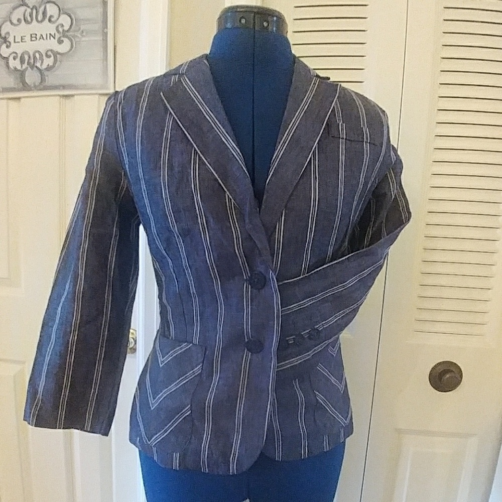 CAbi linen sailor blazer